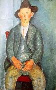Amedeo Modigliani Junger Bauer painting